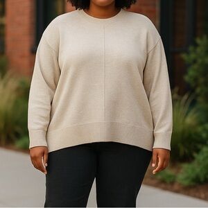 Vince Camuto Sweater Womens XLarge Oatmeal Color